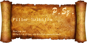 Piller Szibilla névjegykártya